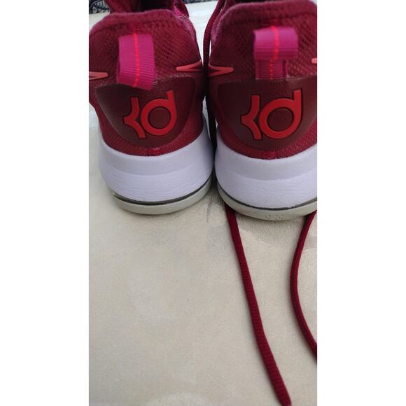 Nike KD 9 Shoes Mens Size 7 Red Pink Knit Basketball Zoom Air Low Top 855908-666 - Picture 3 of 6